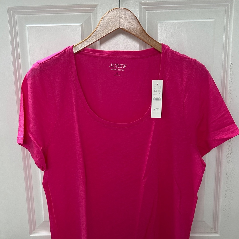 J. Crew Bright Pink Short Sleeve Tee